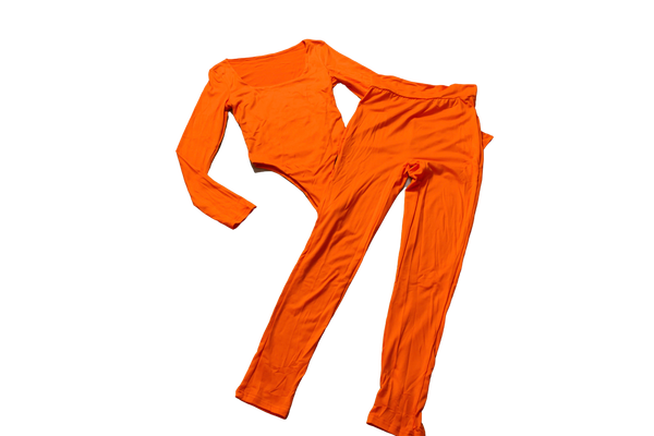 Orange Bodysuit Set 